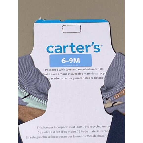 Carter’s Baby 2 Pieces 6-9M Green /Blue And Animals - Picture 5 of 5